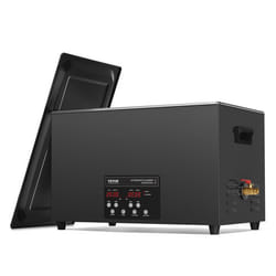 Nettoyeur à Ultrasons-VEVOR-Bac Ultrasons 600 W-Chauffage et Panier-pour Pièces Automobiles Bijoux Lunettes Labo-Noir