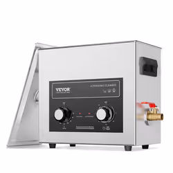 Nettoyeur à Ultrasons-VEVOR-Bac Ultrasons 180 W-Chauffage et Panier-pour Pièces Automobiles Bijoux Lunettes Labo