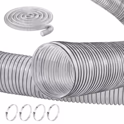 Tuyau Flexible dAspiration de Collecte de Poussière-VEVOR-10 cm x 15 m-Dépoussiérage pour Scie à Table Raboteuse Dégauchisseu ...