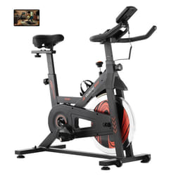Vélo d’Appartement à Résistance Magnétique Réglable-VEVOR-Siège Confortable-LCD et Volant dInertie Lourd-Intérieur Domicile