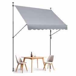 Auvent de Terrasse Rétractable 250 x 120 cm-VEVOR-Abri Pare-soleil Extérieure de Balcon Résistant Aux UV pour Patio Balcon