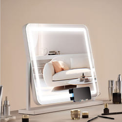 Miroir de Maquillage Hollywood Lumineux-VEVOR-547x447 mm-3 Modes Éclairage de Couleur-Grossissement 5X