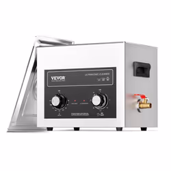 Nettoyeur à Ultrasons 10L-VEVOR-Bac Ultrasons 240 W-Chauffage et Panier-pour Pièces Automobiles Bijoux Lunettes Labo