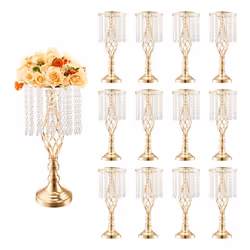 Vase de Mariage-VEVOR-Lot de 12-Supports de Fleurs de Mariage de 49 cm de Haut-pour Dîner de Mariage Cérémonie Anniversaire