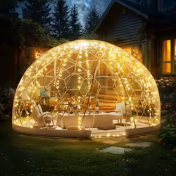 Tente à Bulles Dôme-VEVOR-29 m-Abri de Camping Extérieur avec Fenêtre Transparente-Couverture en PVC-Imperméable