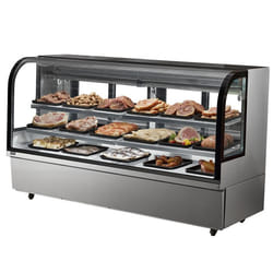 Vitrine Réfrigérée Commerciale 901 L-VEVOR-Vitrine à Pâtisserie 4 Niveaux-Réfrigérateur avec Éclairage LED-pour Boulangerie Gâteau