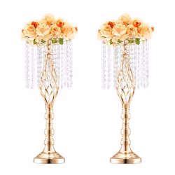 Vase de Mariage-VEVOR-Lot de 2-Supports de Fleurs de Mariage de 55 cm de Haut-pour Dîner de Mariage Cérémonie Anniversaire