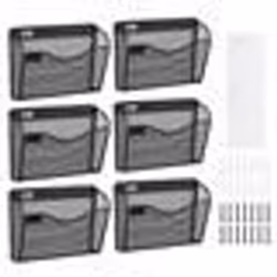 Support Mural de Fichiers -VEVOR-6 PCs 1 poche-Porte-documents en Maille Monobloc pour Magazines Courrier Papier