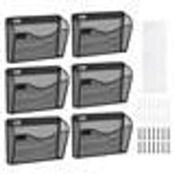 Support Mural de Fichiers -VEVOR-6 PCs 1 poche-Porte-documents en Maille Monobloc pour Magazines Courrier Papier