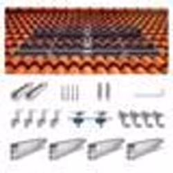Support de Panneau Solaire-VEVOR-aavec 4 Rails 760 mm 4 Pinces dExtrémité 2 Pinces Légères-pour Toit en Métal Toit en Béton