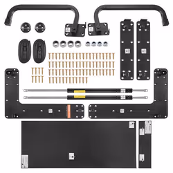 Kit de Matériel de Lit Escamotable pour Lit Double-VEVOR-1135 x 2215 x 1170 mm-Charge 20 kg-pour Lit Mural à Monter Soi-même