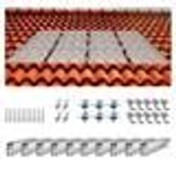 Support de Panneau Solaire-VEVOR-avec 10 Rails 100 mm 4 Pinces dExtrémité 6 Pinces Légères-pour Toit en Métal Toit en Béton
