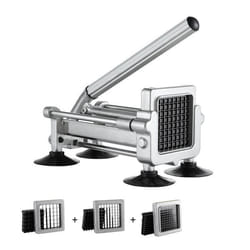 Coupe-frites - VEVOR - LD03 - Aluminium + Acier inoxydable - Lames Tranchantes - Pieds Antidérapants