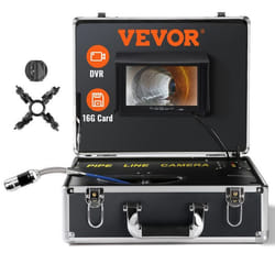 Caméra Endoscope Industriel-VEVOR-50 m Endoscope Drain-avec Écran 7-Fonction DVR-Étanche IP68-12 LED Réglable