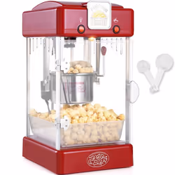 Machine à Pop Corn 300 W-VEVOR-Appareil à Pop-corn de Comptoir Électrique Bol de 71 g pour 38 L par Lot-Rouge