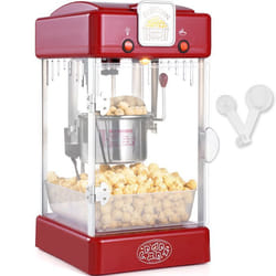 Machine à Pop Corn 300 W-VEVOR-Appareil à Pop-corn de Comptoir Électrique Bol de 71 g pour 38 L par Lot-Rouge