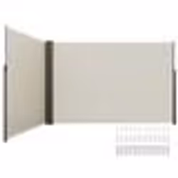Auvent Latéral Rétractable-VEVOR-200x600 cm-Paravent Extérieur Imperméable Brise-Vue Tissu en Polyester-pour Jardin Balcon