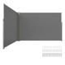 Auvent Latéral Rétractable-VEVOR-200x600 cm-Paravent Extérieur Imperméable Brise-Vue Tissu en Polyester-pour Jardin Balcon-Gris
