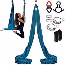Hamac aérien de yoga-VEVOR-verte8x28m-100 g-m² Charge 1000kg-Vol aérien antigravité-Fitness Musculation Pilates Gym Maison St ...