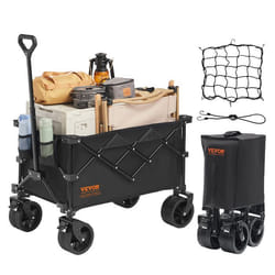 Chariot Pliable-VEVOR-890 x 540 x 1080 mm-Roues Tout Terrain Porte-Boissons Chariot de Sport Robuste-pour Camping Shopping