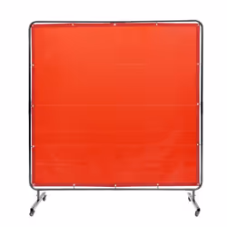 Rideau de Soudage avec Cadre-VEVOR-Paravent-Écran Rideau de Protection pour Soudure Vinyle Ignifuge sur 4 Roues-Rouge