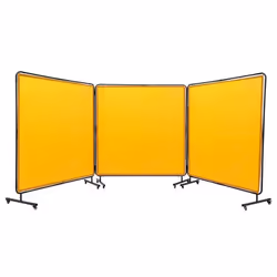 Rideau de Soudage avec Cadre-VEVOR-Paravent-3 Panneaux-Écran Rideau de Protection pour Soudure Vinyle Ignifuge sur 12 Roues-J ...