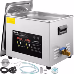 Nettoyeur à ultrasons numérique 15 L 360 degrés & réglable & durable Obtenez un nettoyage ultrasonique professionnel à la mai ...