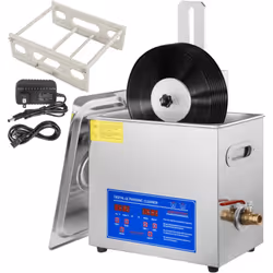 Nettoyeur ultrasonique de disque vinyle 6 L Ce nettoyeur à ultrasons numérique peut nettoyer six disques vinyles en même temp ...