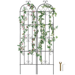 Treillis Jardin pour Plantes Grimpantes-VEVOR-51 x 220 cm-Treillis Fleurs de Jardin en Métal Antirouille-Extérieur-2 pcs