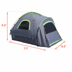 Tente de Camionnette-VEVOR-1524-1585 mm-Tente de Lit de Camion Imperméable PU2000 mm pour Camping-pour 2 à 3 Personnes