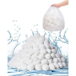 Boules Filtrantes pour Piscine Filtre à Sable-VEVOR-156 kg-Boules de Remplacement pour Sable Filtre Piscine-Réutilisable-Blanc