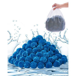 Boules Filtrantes pour Piscine Filtre à Sable-VEVOR-071 kg-Boules de Remplacement pour Sable Filtre Piscine-Réutilisable-Bleu