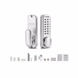 Serrure à Code Mécanique-VEVOR-14 Touches-Serrure de Porte dEntrée Sans Clé à Clavier Mécanique-avec Bouton-Un Seul Côté