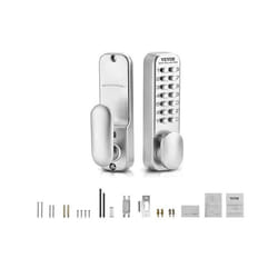 Serrure à Code Mécanique-VEVOR-14 Touches-Serrure de Porte dEntrée Sans Clé à Clavier Mécanique-avec Bouton-Un Seul Côté