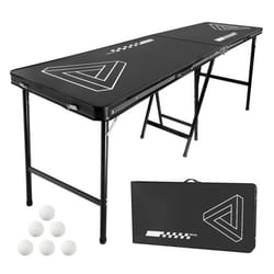 Table de Bière Pong Portable-VEVOR-24 m-Table Surélevée Pliable de 09 m-avec Poignée de Transport et 6 Balles de Ping-Pong