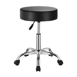 Tabouret à Roulettes-VEVOR-Rond-Capacité 204 kg-Hauteur Réglable 55-71 cm-pour Salon Spa Massage Tatouage Clinique-Noir