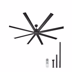 Ventilateur de Plafond-VEVOR-214 cm-avec Télécommande 6 Vitesses-8 Pales Aluminium-Moteur CC Réversible