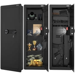 Coffre-fort mural VEVOR 109 cm de Haut 4 NiveauxCoffre-Fort Biométrique à Empreinte Digitale et Clavieren Acier Laminé à Froid