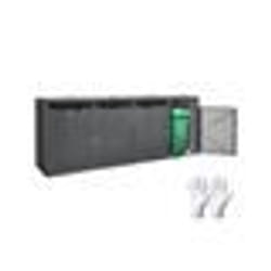 Abri pour Poubelles-VEVOR-4 x 240 L- Étanche et Verrouillable-pour Jardin Arrière-cour et Terrasse