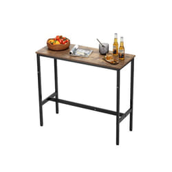 Table de Bar-VEVOR-991 x 406 x 902 mm-Table de Pub Haute avec Cadre en Métal Robuste-Bureau Haut de Bar à Cocktails étroit et Long