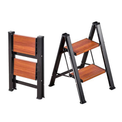 Escabeau Pliant 2 Marches-VEVOR- Marchepied Pliable-Charge 150 kg-pour Cuisine Bureau Travaux Ménagers