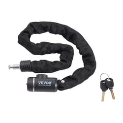 Antivol de Chaîne de Vélo-VEVOR-85 cm-Antivol de Haute Sécurité-pour Bicyclette Moto Scooter Porte Clôture-8 mm-Noir