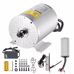 Kit de Moteur Électrique Sans Balais-VEVOR-1800 W 48 V 4500 tr/min-avec Contrôleur de Vitesse et Pédale daccélérateur