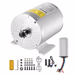 Kit de Moteur Électrique Sans Balais-VEVOR-2000 W 48 V 4300 tr/min-avec Contrôleur de Vitesse Kit de Poignée daccélérateur