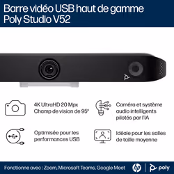 POLY Studio V52 USB Video Bar - Vue supplémentaire 4