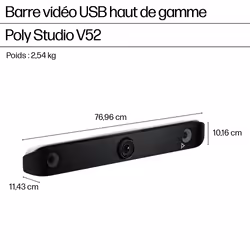 POLY Studio V52 USB Video Bar - Vue supplémentaire 6