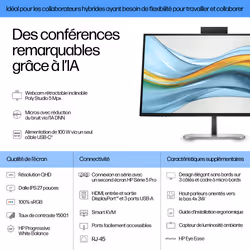 HP Series 5 Pro Écran de conférence QHD USB-C 27 pouces – 527pm - Vue supplémentaire 3