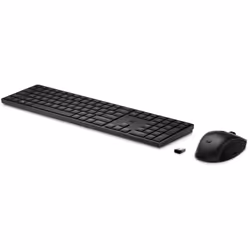 HP Ensemble clavier et souris sans fil 655, Taille réelle (100 %), Sans fil, RF sans fil, Noir, Souris incluse