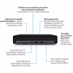 HP Elite Mini 800 G9 i5-14500 16 Go 512 Go SSD Win11 Pro Mini PC Noir - Vue supplémentaire 16
