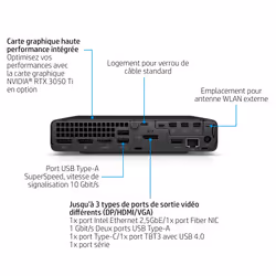 HP Elite Mini 800 G9 i5-14500 16 Go 512 Go SSD Win11 Pro Mini PC Noir - Vue supplémentaire 17